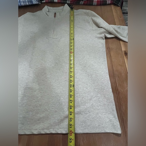 Mizzen and Main KPI Quarter Zip Golf pullover XXL Oyster Heather color NWT $148 - Picture 11 of 12